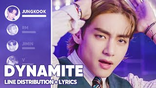 BTS - Dynamite (Line Distribution + Lyrics Color Coded)