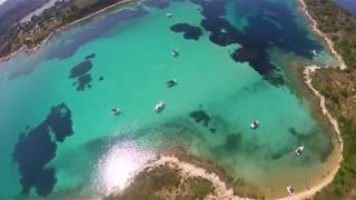 Diaporos island, vourvourou Greece, FPV drone and boat trip