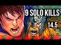 GAREN vs OLAF (TOP) | 9 solo kills, Legendary | KR Master | 14.5