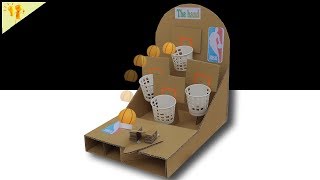 How to make Basketball Board Game from Cardboard at Home | Amazing Game