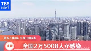 【速報】全国２万５００８人が感染 ２３府県で最多更新（午後６時時点）【#新型コロナ】