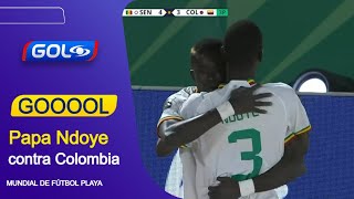Vea el gol de Papa Ndoye hoy, en Colombia vs. Senegal, por el Mundial de Fútbol Playa
