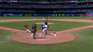 BAL@TOR: Biagini gets out at home with a glove flip