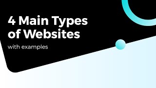4 Main Types of Websites and Examples