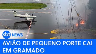 Avião de pequeno porte cai em Gramado