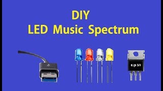 How To Make LED Music Spectrum (Using tip 31 Transistor)