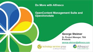 Alfresco - Do More with OpenContent Management Suite and OpenAnnotate