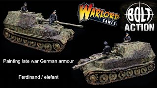 How to paint late war German armour for warlord games bolt action | Elefant off the pile of shame