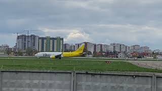 Bees Airline Boeing 737-8HX takeoff from Kyiv Zhuliany airport