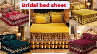 | New  Bridal bed sheet design  | bed sheet.#luxury Bridal Bed Sheet \u0026 Pillow Cover #decoration