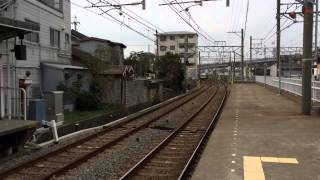 山陽電車3050系、大蔵谷駅入線風景。