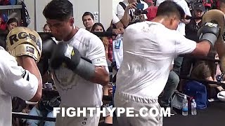 MIKEY GARCIA LOOKS SOLID, SHARP, AND STRONG AT 140 AS HE FINISHES UP CAMP FOR ADRIEN BRONER CLASH