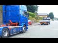 the trans pennine run 2022 classic trucks with old cars coaches etc