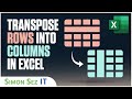 How to Transpose Rows into Columns in Excel