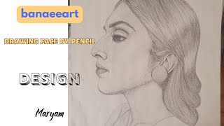 Drawing || Practice - How to draw _ side profile of a face Loomis Method / A girl with _ beautiful
