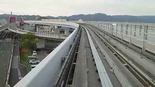 神戸ポートライナー　前面席　神戸空港から三宮駅