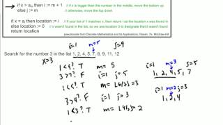 Algorithm: Binary Search Example 2