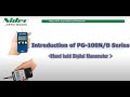 Nidec Components: PG 100N B series introduction; Hand held manometer