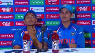 U19CWC SF Press Conference: Prithvi Shaw and Shubman Gill (India)
