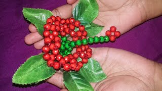 পুতির জবা ফুল বানানো How to make beaded china rose/putir kaj/পুতির শোপিস/beads showpiece