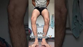 Day 20 leg workout Before vs After 🤯😰 100 squats in a day #75hardchallenge #fitness #legworkout