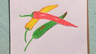 "Spicy Art: Easy Chilli Drawing Tutorial" #chilli #drawing
