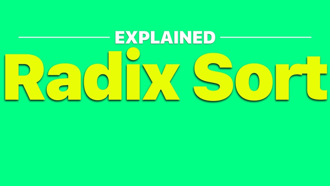 Radix Sort Explained Youtube