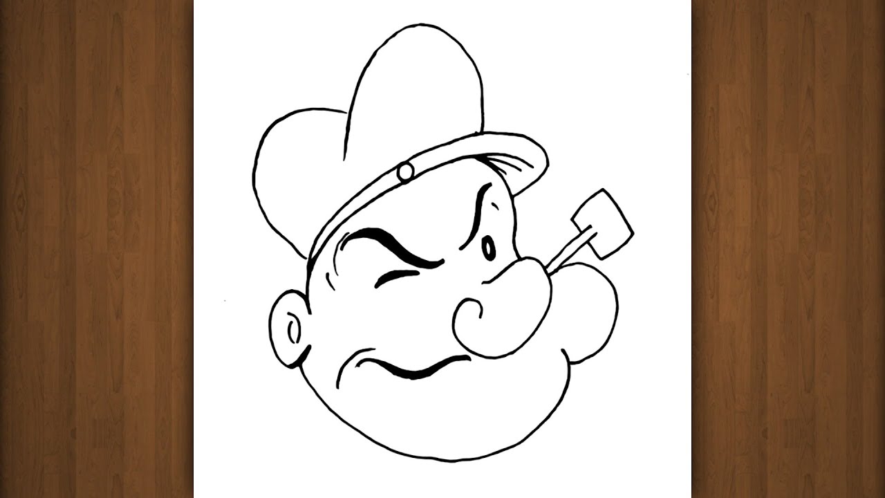 How To Draw Popeye Drawing| Cartoon Character Pencil Drawing| Easily ...