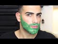 human christmas tree glitter beard