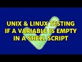 Unix & Linux: Testing if a variable is empty in a shell script (4 Solutions!!)