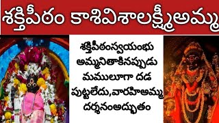 18 శక్తిపీఠాల్లో ప్రధానమైన కాశీవిశాలక్ష్మిఅమ్మ అభిషేకం,పూజసమయం వారహిఅమ్మ దర్శనం🙏