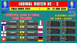 Jadwal Piala Eropa 2024 Pekan Ke 3 ~ SWISS vs JERMAN ~ KROASIA vs ITALIA ~ GEORGIA vs PORTUGAL