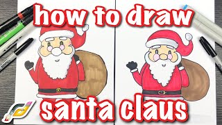 How to Draw SANTA CLAUS - Step by Step Drawing Tutorial - Easy Drawings for Anyone