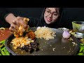 eating different types of bharta daal chawal simple thali big bites asmr eating mukbang