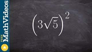 Squaring a monomial with a radical