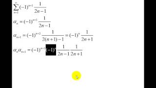 Числовые ряды | знакочередующиеся ряды | признак Лейбница | конкретные примеры | 1