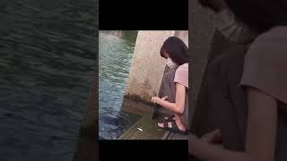 Cute GIRL feeds turtle, then THIS happens. Watch now! #shorts #short