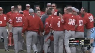 #MVCBaseball Championship: Bradley 5, Indiana State 4