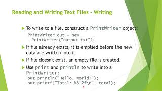 Big Java, Chapter 11: Input/Output and Exception Handling, Part I