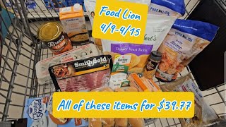 Food Lion 4/9-4/15 Per Easter Dinner