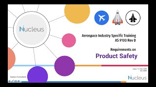 Industry Specific Topic - Aerospace - AS9100 Product Safety (8.1.3) #AS9100 #AS13100 #AS9110 #NADCAP