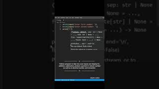 Python program to calculate addition, subtraction, product, quotient and remainder| floor division