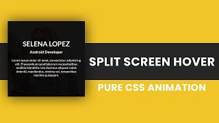 Split Screen Image Hover Effect | CSS Image hover Effect