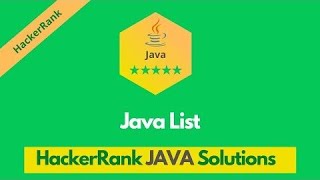 HackerRank Java List problem solution in Java | Java problems solutions | Programmingoneonone