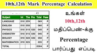 How to Calculate 10th,12th Mark Percentage % In Tamil - உங்கள் Markக்கு Percentage பார்ப்பது எப்படி?