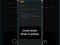 Countdown timer in python