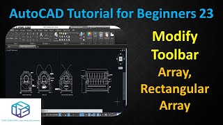 23- AutoCAD Tutorial For Beginners- Array, Rectangular Array