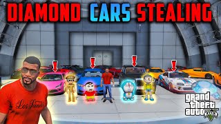 SHINCHAN DORAEMON❤|LITTLE SINGAM👮‍♂️ STEALING😱 DIAMOND💎CARS | #dominator_yt #gta5telugu #shinchan