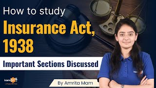 How to study Insurance Act, 1938 || Important sections discussed || By Amrita Mam