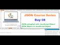 Day 8 | JSON.stringify() with JavaScript Object | JSON Object vs JavaScript Object